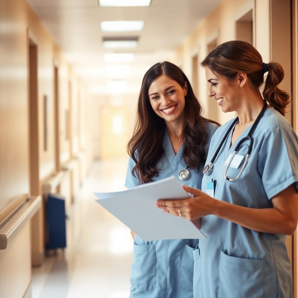 Nurses mentoring one another